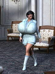 Horny monsters stretch little pigtailed schoolgirl`s smooth slit to the maximum